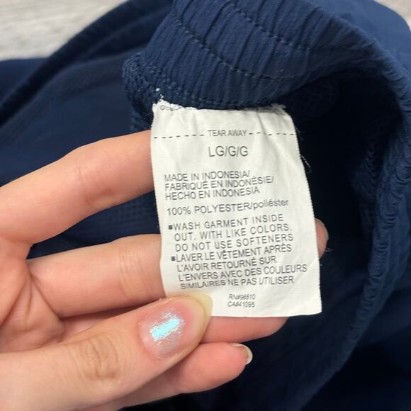 Under Armour Vital Woven‎ Blue White Mens L Loose Fit Wind Resistant Track Pants - Picture 4 of 12